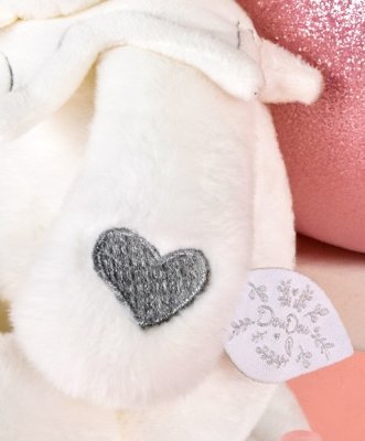 Doudou Conjunto de presente Urso de peluche com manta 30 cm cinzento