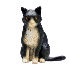 Mojo Kot czarno-biały siedzący