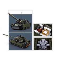 Sluban Model Bricks M38-B1178 Carro armato da battaglia principale T-80 2 in 1 in scala 1:35