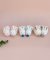 Doudou Cadeauset - Set babyslofjes met rammelaars konijntje blauw 0-6 maanden