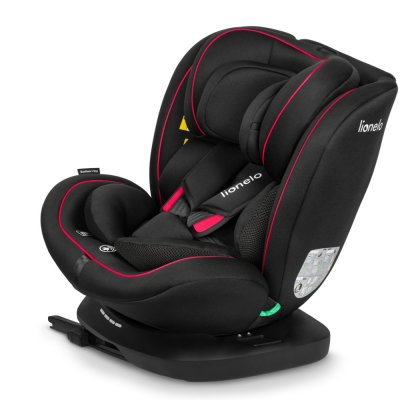 LIONELO Bilbarnstol Bastiaan i-Size (40-150 cm) Black Red