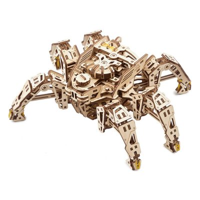 Puzzle mécanique en bois 3D Ugears, explorateur hexapode