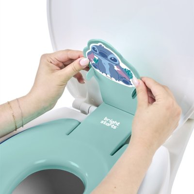 BRIGHT STARTS Toilettensitzverkleinerer zum Aufkleben Flip & Sit™ STITCH™ 18m+, bis 23kg