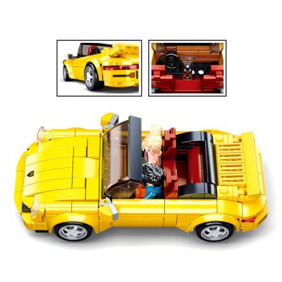 Sluban ModelBricks M38-B1097 Deutscher gelber Sportwagen