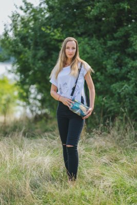 Multifunctioneel heuptasje voor een draagzak Monkey Mum® Carrie - De schoonheid van geometrie