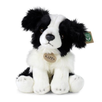 Rappa Plyschhund Border Collie Sittande 30 cm ECO-FRIENDLY