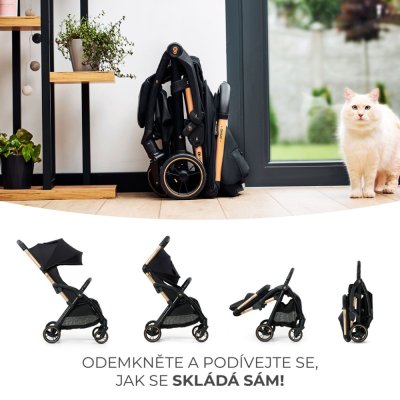 KINDERKRAFT Športni voziček Apino Raven črne barve