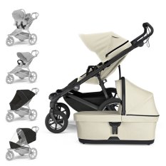 Set cărucior THULE Urban Glide cu 4 roți Bej/Bej moale XL