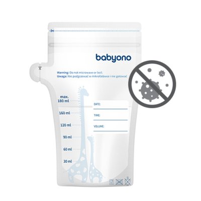 BABYONO Worki na mleko matki 180 ml 30 szt