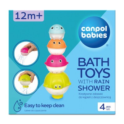 CANPOL BABIES Zestaw kreatywnych zabawek wodnych z deszczownicą Ocean