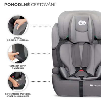 KINDERKRAFT Bilbarnstol Comfort up i-size grå (76-150 cm)