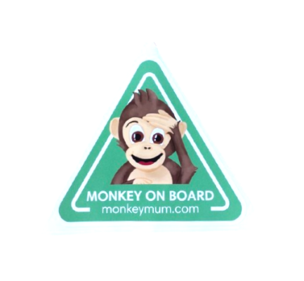 Nálepka na auto Monkey Mum® - Zelená
