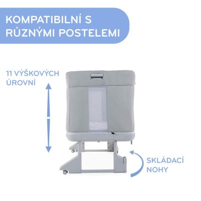 CHICCO Bett Next2Me Forever – Aschgrau