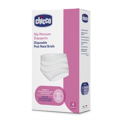 CHICCO Podpaski poporodowe 30 szt. + Elastyczne majtki poporodowe 4 szt