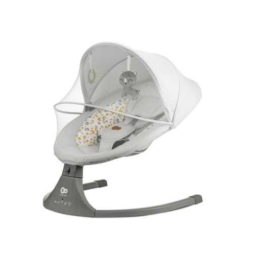 KINDERKRAFT Rocking chair with melody 2 in 1 Lumi, up to 9 kg, Premium Light Grey