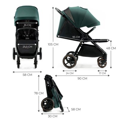 KINDERKRAFT SELECT Sportkinderwagen Mitzy Jade Green