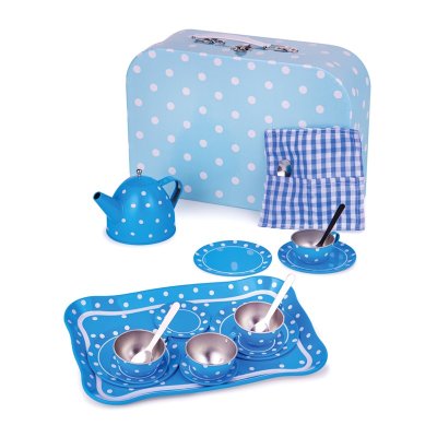 Bigjigs Toys Blau Gepunktetes Teeservice