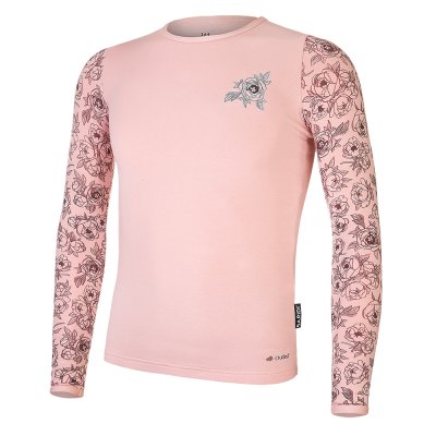 Maglietta scivolo immagine DR TISK Outlast® - peonie rosa antico chiaro
