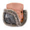 PETITE&MARS Set zimní fusak Arctic 4v1 + rukavice na kočárek Furry Pastel Peach