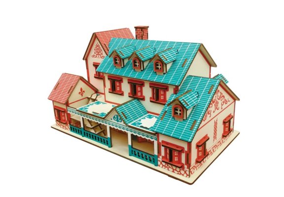Woodcraft Drewniane puzzle 3D Willa Narat