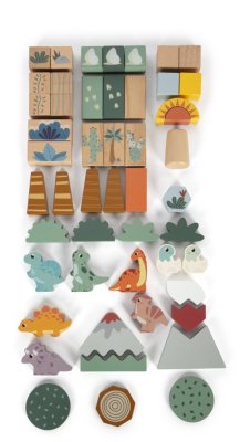 small foot Drvene kocke Dino