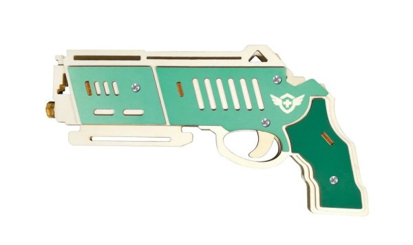 Woodcraft Trä 3D-pussel Gummibandsvapen Falcon