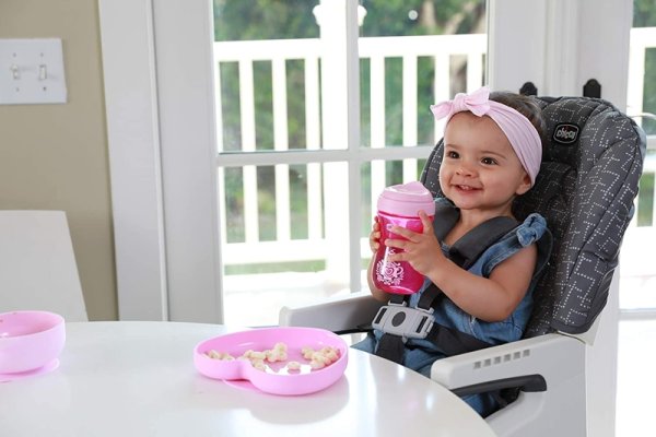 CHICCO Teller Silikonherz, rosa 9m+