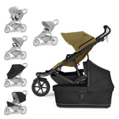 THULE Kinderwagen Urban Glide 3 Nutria/Schwarz Set XXL