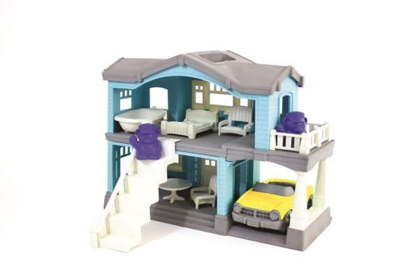 Green Toys Puppenhaus blau