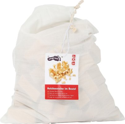small foot Blocs de construction en bois nature 100 pièces
