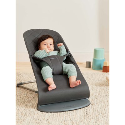BABYBJÖRN Babywippe Bliss Cotton, Anthracite mit Spielzeug