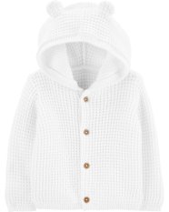 CARTER'S Pulover cu gluga si urechi Alb neutru 3m/marime. 62