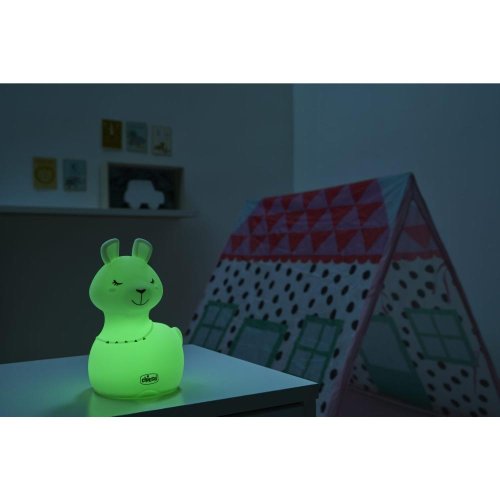 CHICCO Lámpa éjszakai lámpa újratölthető, hordozható Sweet Lights - Lama