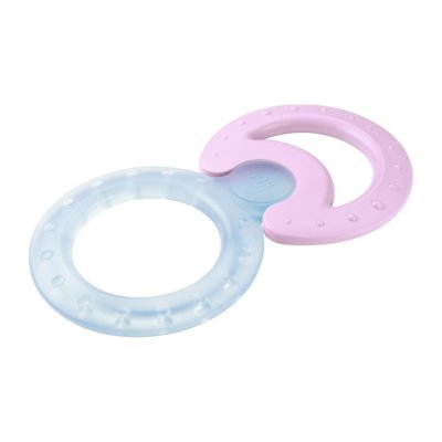 Teether Cooling NUK + Teether clasic din silicon roz