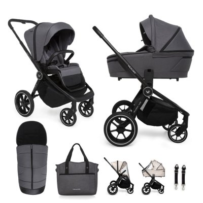 MUUVO Kombikinderwagen Quick 4.0 Iron Graphit Set 2in1