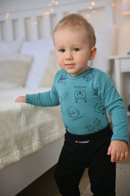 Body Wickel TISK Outlast® - dunkeltürkis Tiere/dunkeltürkis
