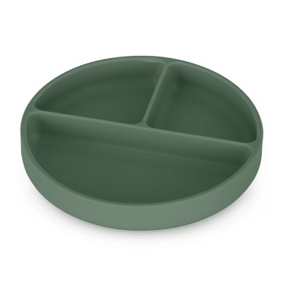 PETITE&MARS Take&Match Misty Green round silicone dividing plate 6m+