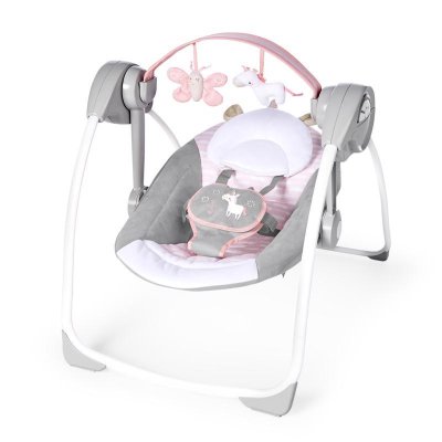 INGENUITY Schaukel mit Melodie Flora the Unicorn™ 0m+ bis 9 kg