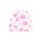 ENIE BABY Czapka dziecięca z zagięciem Pink Leaves dziewczynka 0-3m