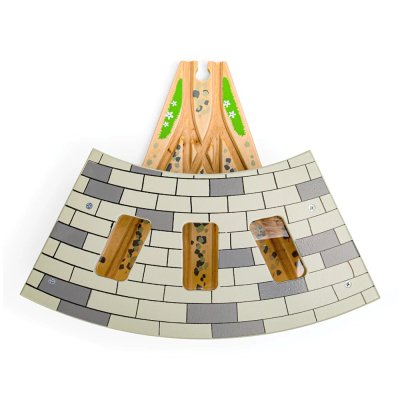Bigjigs Rail Dreifach Lokschuppen mit Toren