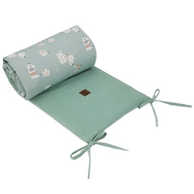 EKO Sängskydd SAMMET Hundar Mint 360x35 cm