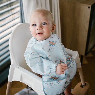 BABYONO Long Sleeve Bib Plane 74x36 cm, 6m-2y