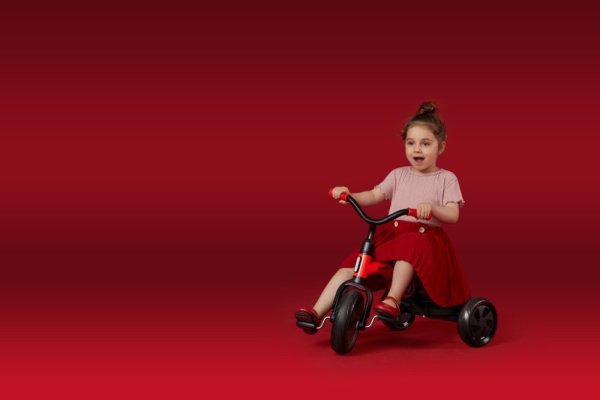 QPLAY Rowerek Trójkołowy Ant plus Rose, wiek 2 - 6 lat
