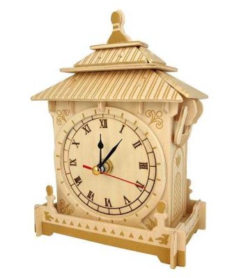 Woodcraft Lesene 3D puzzle ure