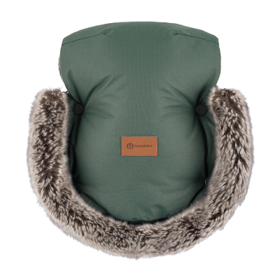 PETITE&MARS Set zimní fusak Arctic 4v1 + rukavice na kočárek Furry Veritable Khaki
