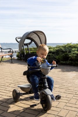 Rowerek trójkołowy QPLAY Cosy Grey, wiek 10-72 miesięcy