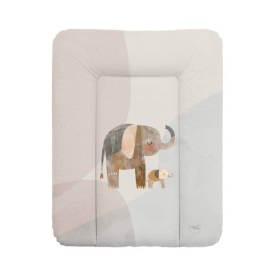 CEBA BABY Weiche Wickelauflage (50x70) Basic Elephant Family
