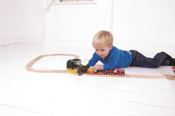 Bigjigs Rail Tunel z rozjazdem jaskinia czaszka
