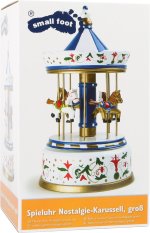 small foot Drewniana pozytywka karuzela z konikami