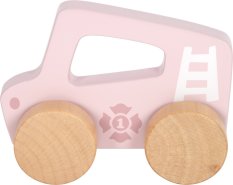 small foot Dřevěné auto na tlačení Růžové
